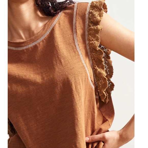 Boho Butterfly Cut out Reverse Stitch Loose Fit Top - Picture 4 of 6